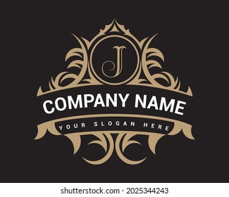 J Letter Logo, J luxury monogram logo,Jewelry,Royalty