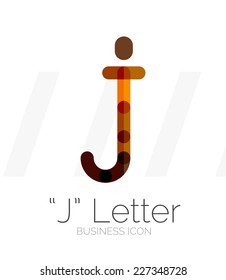 J-Buchstaben-Logo, minimales Liniendesign, Business-Symbol