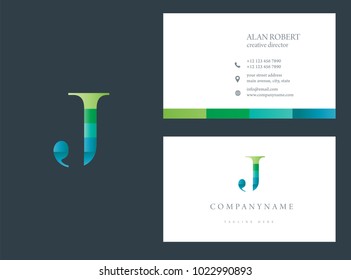J letter logo multicolor vector design template
