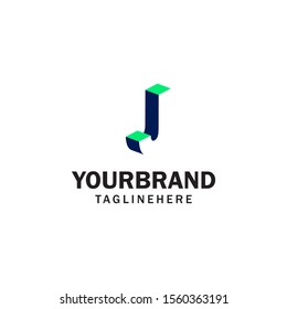 J Letter logo in negative space vector design template elements