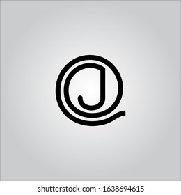 J letter logo with nice white background.Black letter.J letter icon.