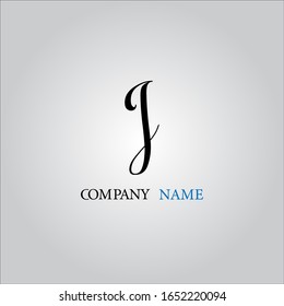 Logo de la letra J con un bonito fondo blanco.Icono de letra J.