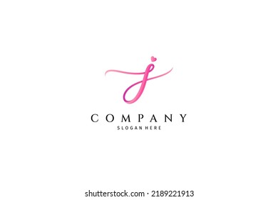j letter logo with simple luxury style