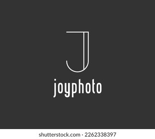 j letter logo with solid color background.