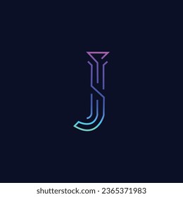 J letter logo template with creative concept and modern unique style