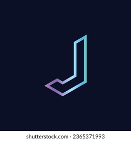 J letter logo template with creative concept and modern unique style