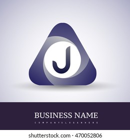J letter logo in the triangle shape, font icon, Vector design template elements for your application or company identity.