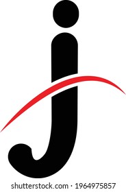 j diseño vectorial de logotipo de letra
