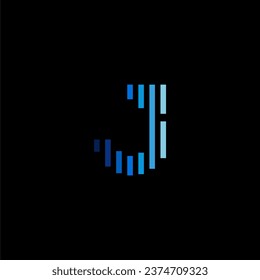 J letter logo  vector image