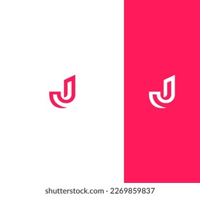 J Letra Plantilla de vectores de logotipo Símbolo abstracto de monograma 
