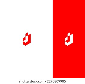 J Letra Plantilla de vectores de logotipo Símbolo abstracto de monograma 