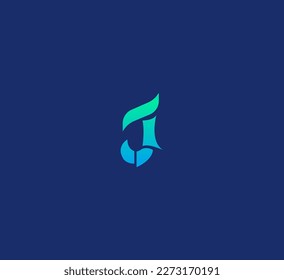 j Letra Plantilla vectorial de logotipo Símbolo abstracto de monograma 