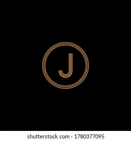 J letter logo vintage design