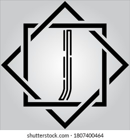 Logo de la letra J con fondo blanco.Icono de la letra negra.Este es el logo de la compañía.