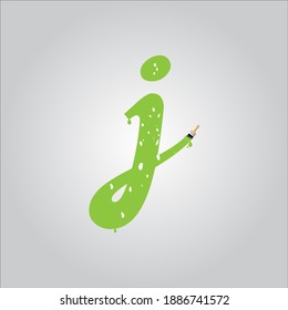 J letter logo with white background.