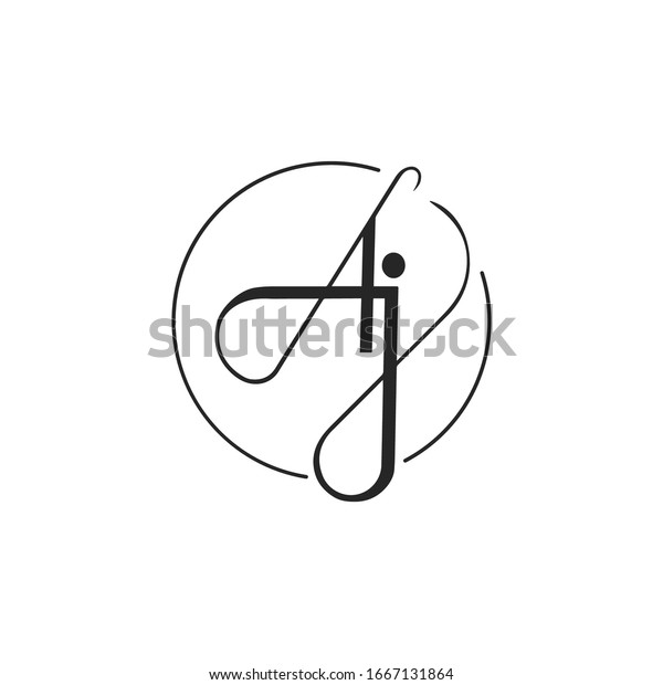 J Letter Monogram Logo Design Stock Vector (Royalty Free) 1667131864