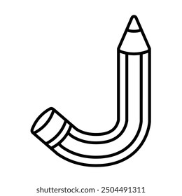 J letter pencil letter font