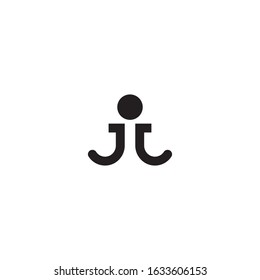 J Letter people logo business template vector icon