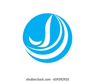 J Letter river Logo