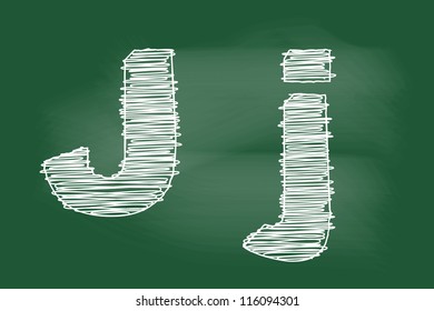 J letter of scribble sketch