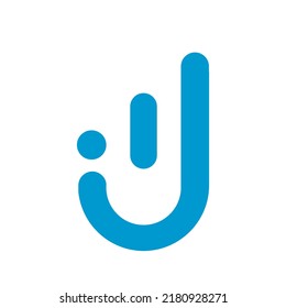 J letter shape of index hand  icon Logo Template Vector illustration design