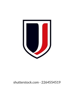 J letter shield logo vector design