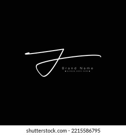 J Letter Signature Logo - J letter Initial Logo - Logo for Company Name Starts with Letter J