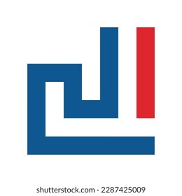 J letter square logo icon template