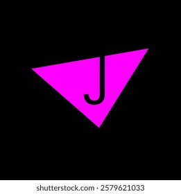 J letter triangle logo design