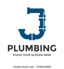 J Letter vector logo template. This design use pipe symbol. Suitable for industrial.