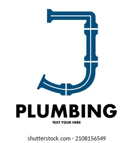 J Letter vector logo template. This design use pipe symbol. Suitable for industrial.