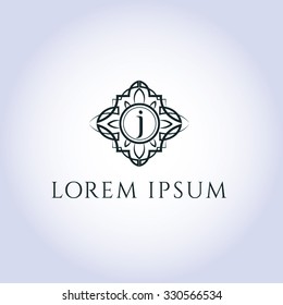 j letter vector logo template (sign, symbol, emblem, ornament)