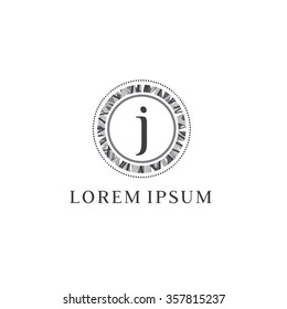 j letter vector logo template (sign, symbol, emblem, ornament)