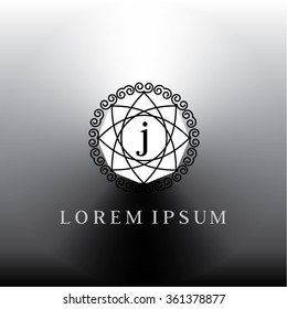 j letter vector logo template (sign, symbol, emblem, ornament)