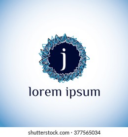 j letter vector logo template (sign, symbol, emblem, ornament)
