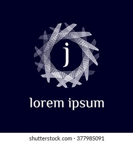 j letter vector logo template (sign, symbol, emblem, ornament)