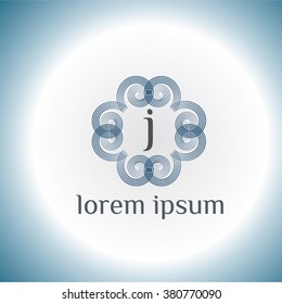 j letter vector logo template (sign, symbol, emblem, ornament)