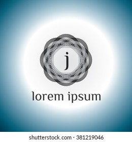 j letter vector logo template (sign, symbol, emblem, ornament)