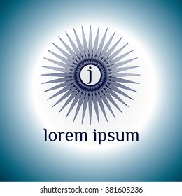 j letter vector logo template (sign, symbol, emblem, ornament)