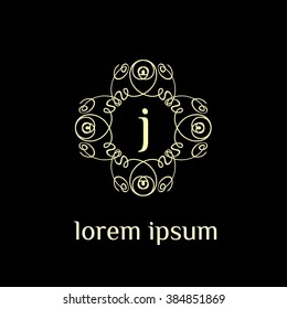 j letter vector logo template (sign, symbol, emblem, ornament)
