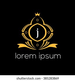 j letter vector logo template (sign, symbol, emblem, ornament)