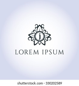 J letter vintage vector logo template (sign, symbol, emblem, ornament)