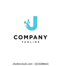 J Letter water Vector logo icon vector Template