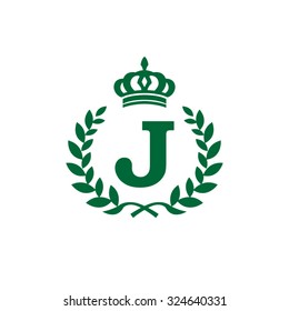 J letter wreath logo