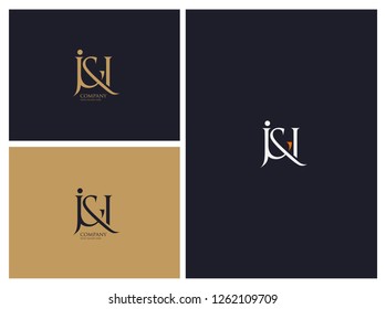 J & I letters Joint logo icon vector template.
