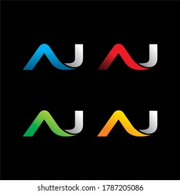 Letras A & J Plantilla de vectores de iconos de logotipo conjunto para diseño de logotipo corporativo y tarjeta de visita.

