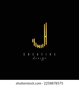 J logo. Abstract letter J logotype. Creative minimalism logotype. Universal modern geometric linear logo idea