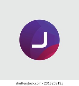 J logo Colorful Vector Design. Icon Concept. Abstract modern