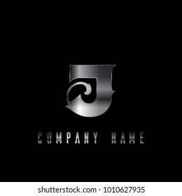 J Logo, Company name, Metallic