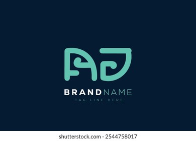 A and J logo design. AJ abstract Letters Logo Monogram. This logo design is the process of creating a visual symbol that represents a brand, company, or individual.